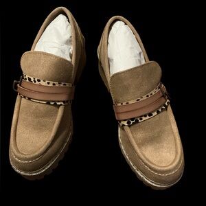 Blowfish Malibu faux suede loafers size 6